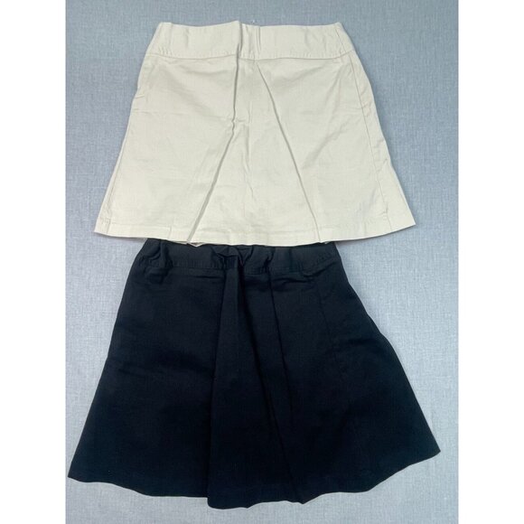 Lot of Two The Children's Place Girl's Black and Tan Side Zip Mini Uniform Skirt - Picture 11 of 11